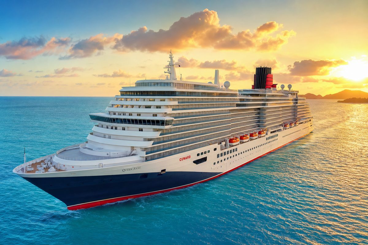 Queen Anne — Cunard's newest cruise ship in tropical waters
